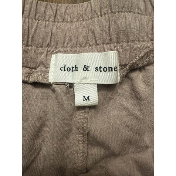 Cloth & Stone Anthropologie Women's Joggers Sz Med Beige Drawstrings 100% Tencel - Picture 6 of 12